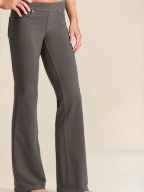 ATHLETA Brown Bettona Classic Pant Mid-Rise Yoga Pull-On Flare Bottoms Size S